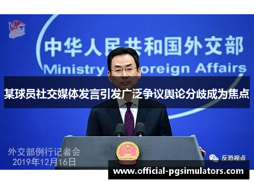 某球员社交媒体发言引发广泛争议舆论分歧成为焦点