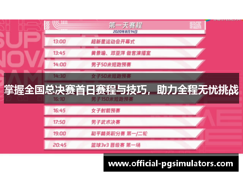 掌握全国总决赛首日赛程与技巧，助力全程无忧挑战