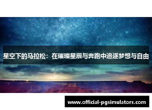 星空下的马拉松：在璀璨星辰与奔跑中追逐梦想与自由