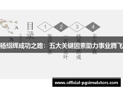 杨绍辉成功之路：五大关键因素助力事业腾飞